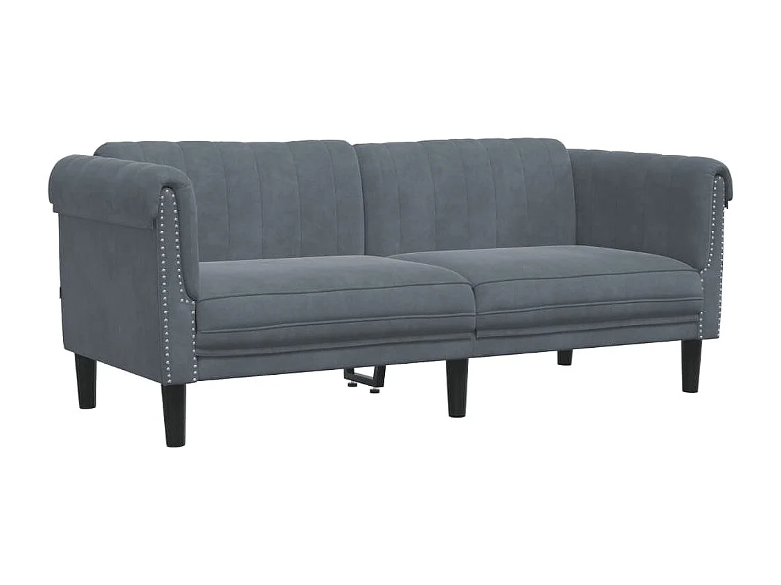 Ensemble de canapés 2 pcs gris foncé velours