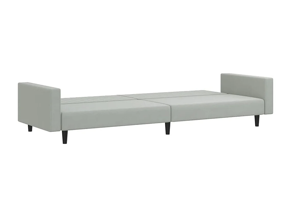 Ensemble de canapés 2 pcs gris clair velours