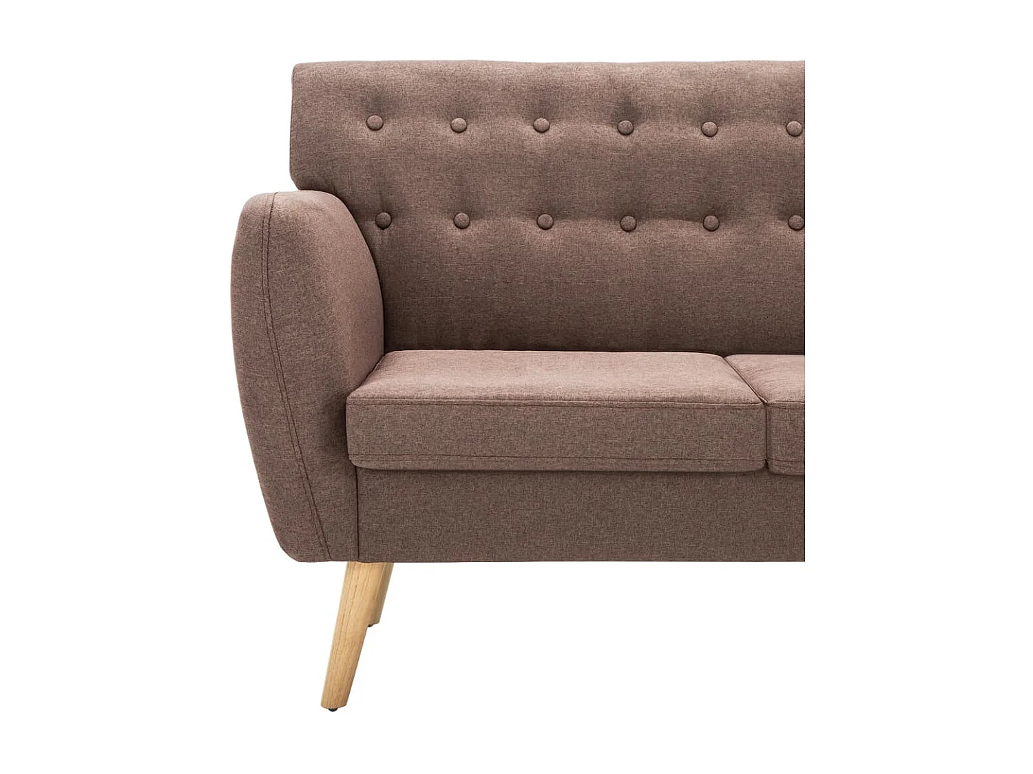 Canapé à 3 places revêtement en tissu 172x70x82 cm marron