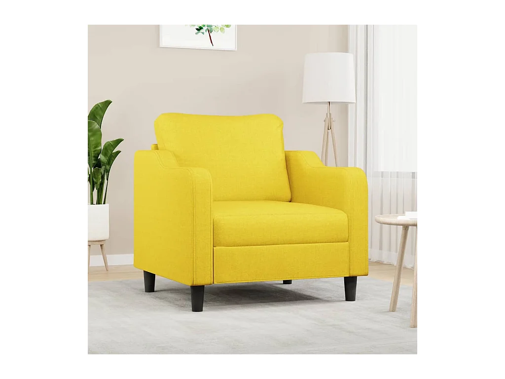Fauteuil Jaune clair 60 cm Tissu