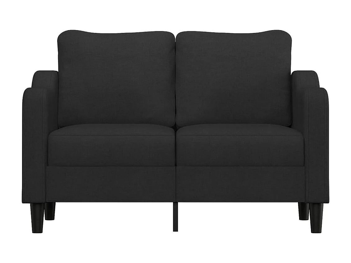 Sofá de 2 plazas de tela negro 120 cm