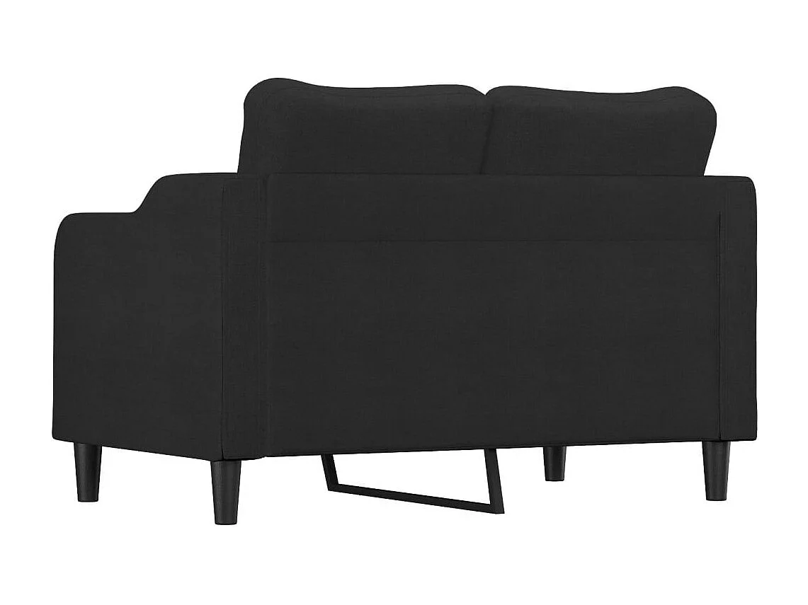Sofá de 2 plazas de tela negro 120 cm