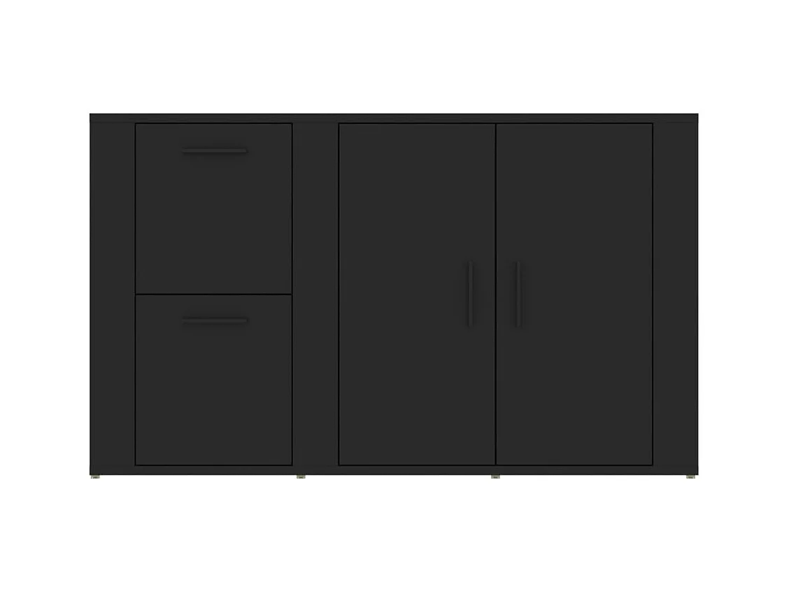 Credenza Nera 100x33x59,5 cm in Legno Multistrato
