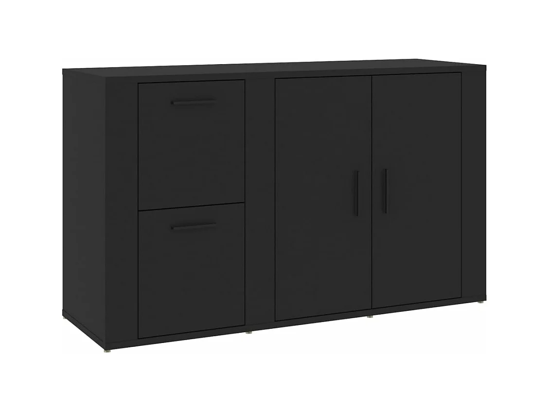 Credenza Nera 100x33x59,5 cm in Legno Multistrato