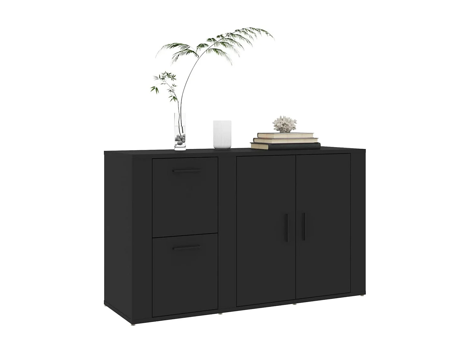 Buffet Noir 100x33x59,5 cm Bois d'ingénierie