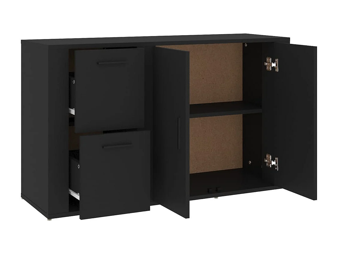 Buffet Noir 100x33x59,5 cm Bois d'ingénierie