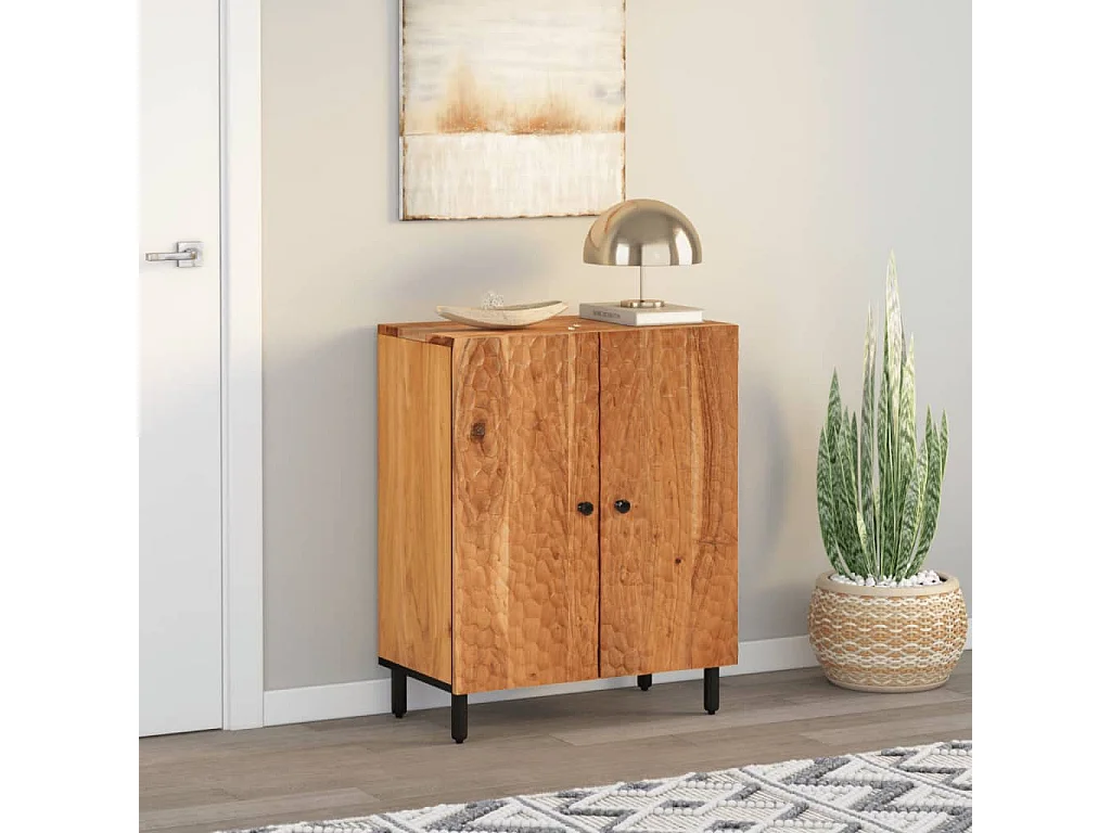 Armoire latérale 60x33x75 cm bois massif d'acacia