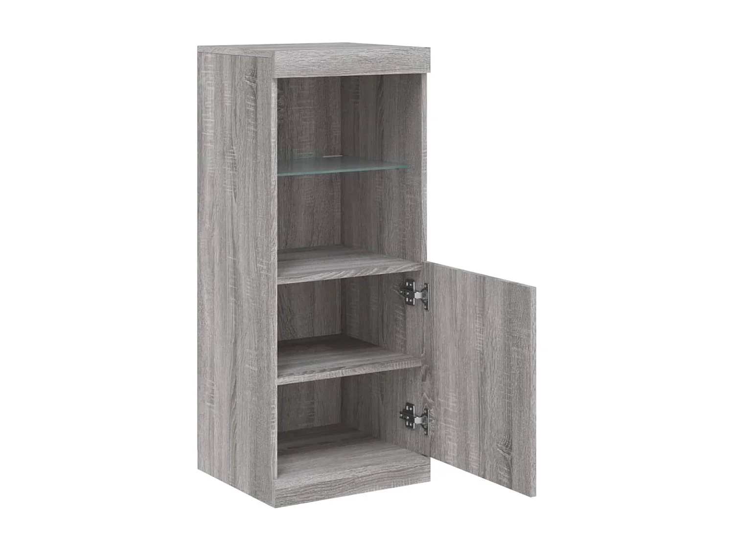 Aparador com luzes LED 41x37x100 cm cinzento sonoma