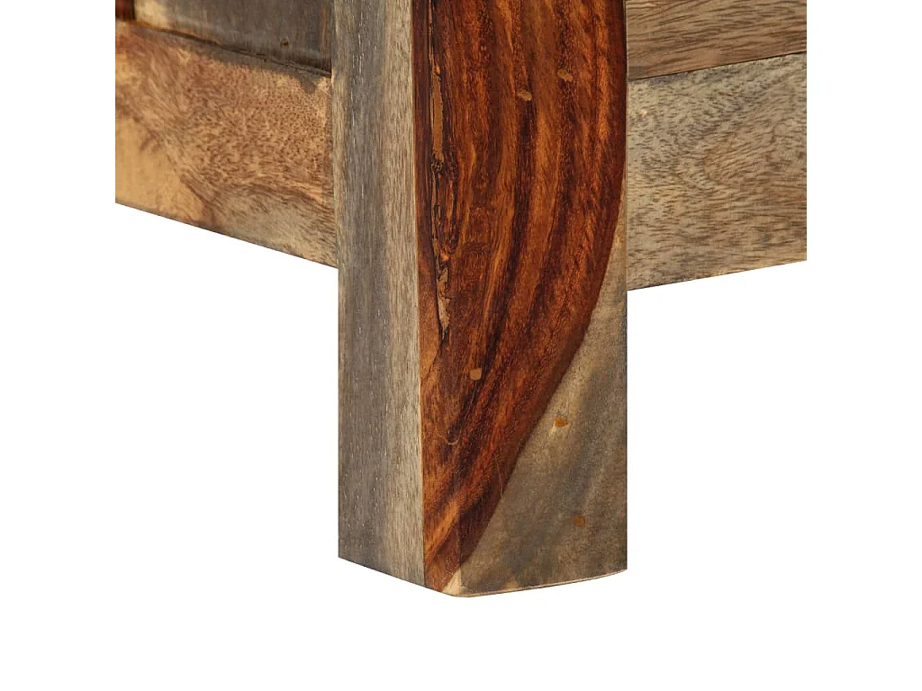 Credenza Grigia 100x30x50 cm in Legno Massello di Sheesham