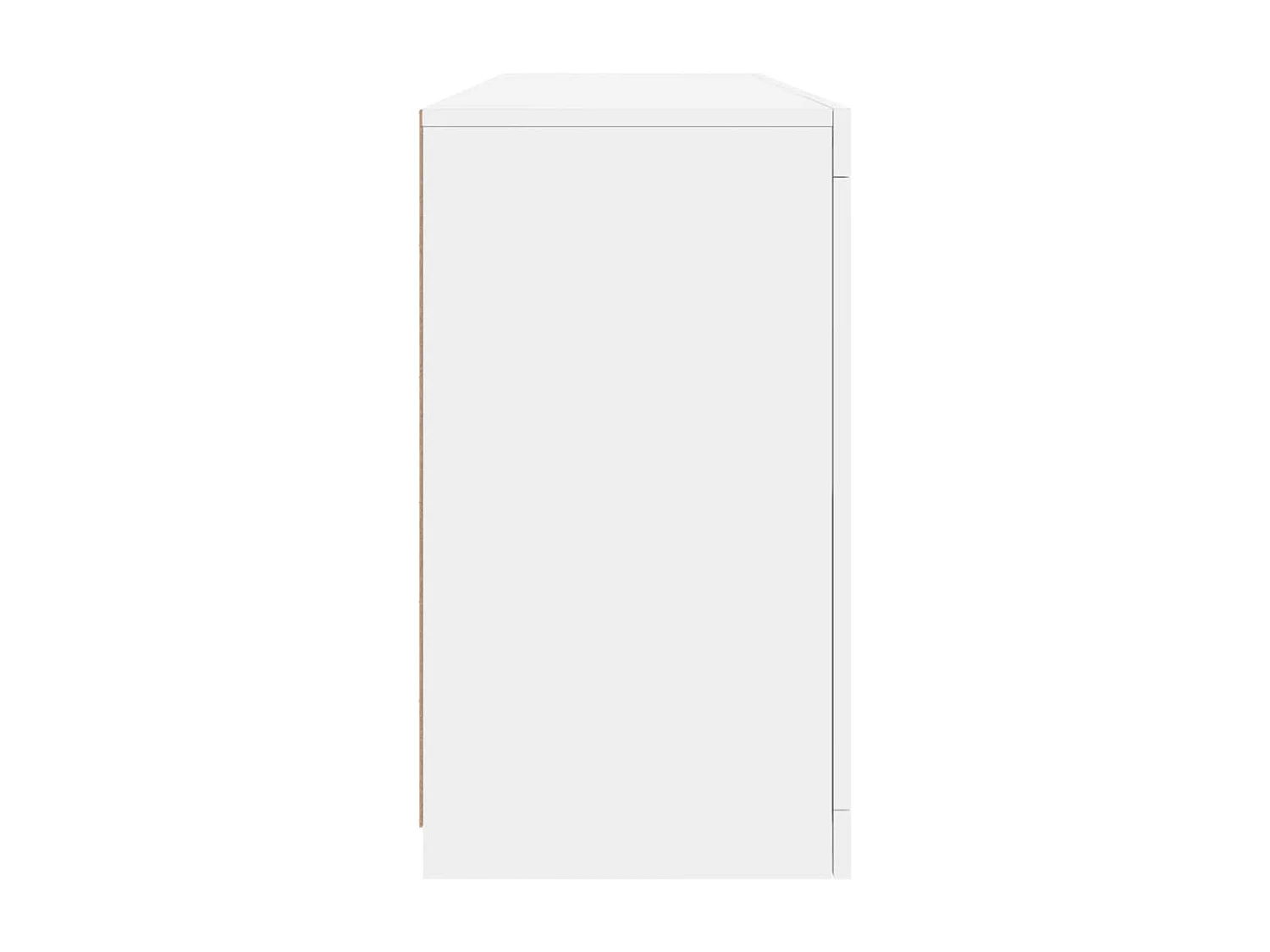 Credenza con Luci LED Bianca 163x37x67 cm