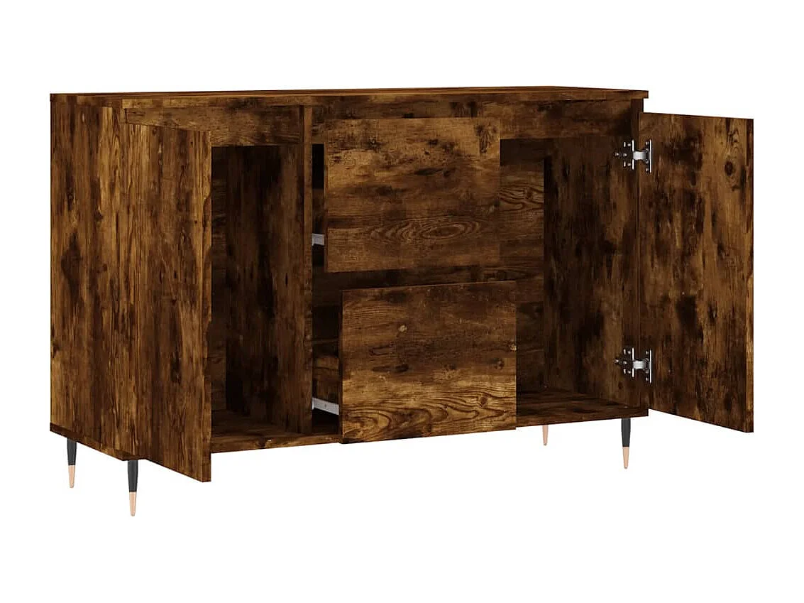 Credenza Rovere Fumo 104x35x70 cm in Legno Multistrato
