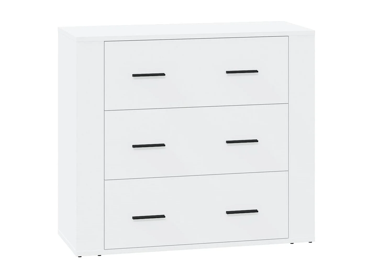 Credenze 3 pz Bianco in Legno Multistrato