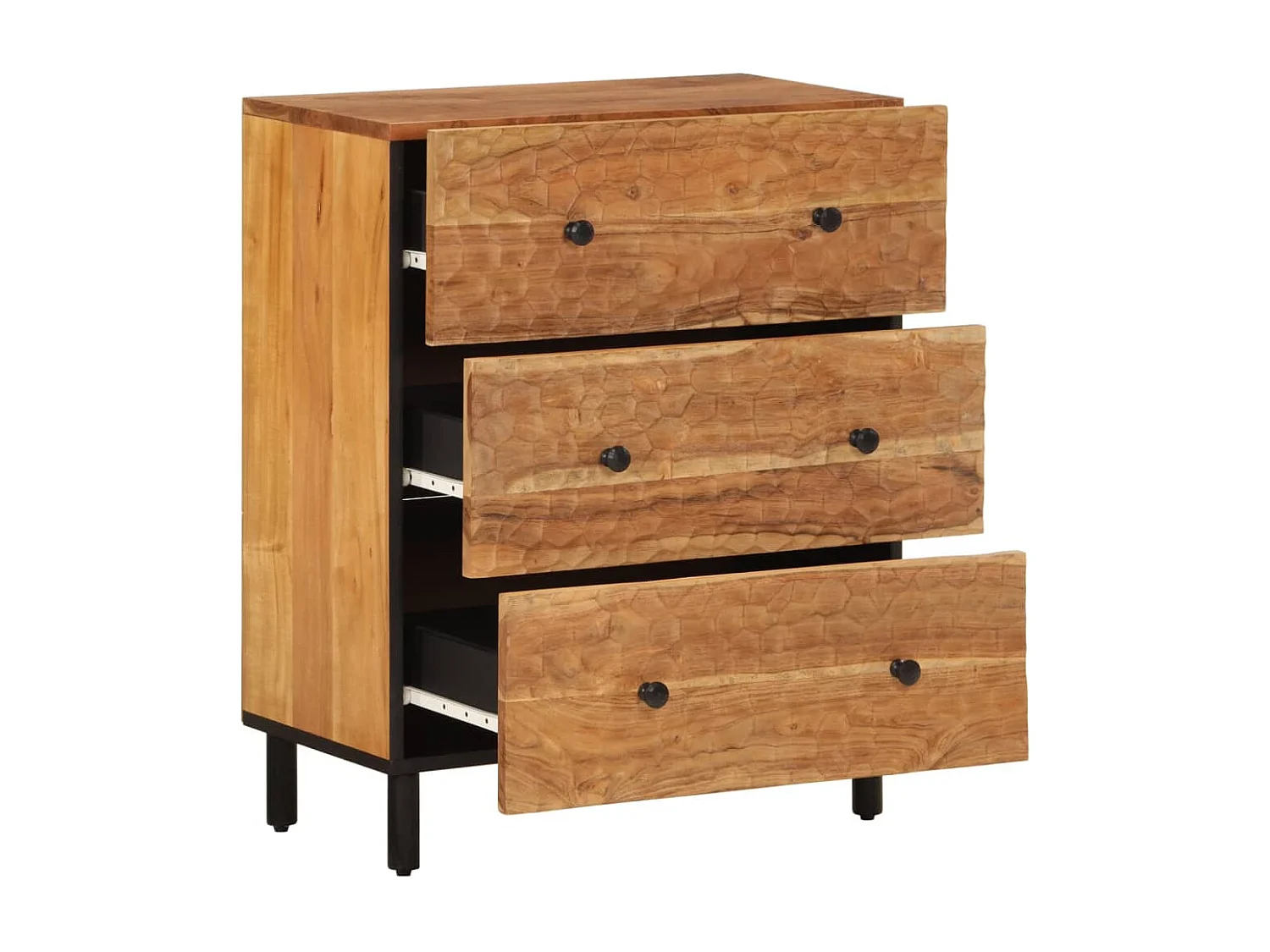 Beistellschränke 2 Stk. 60x33x75 cm Massivholz Akazie