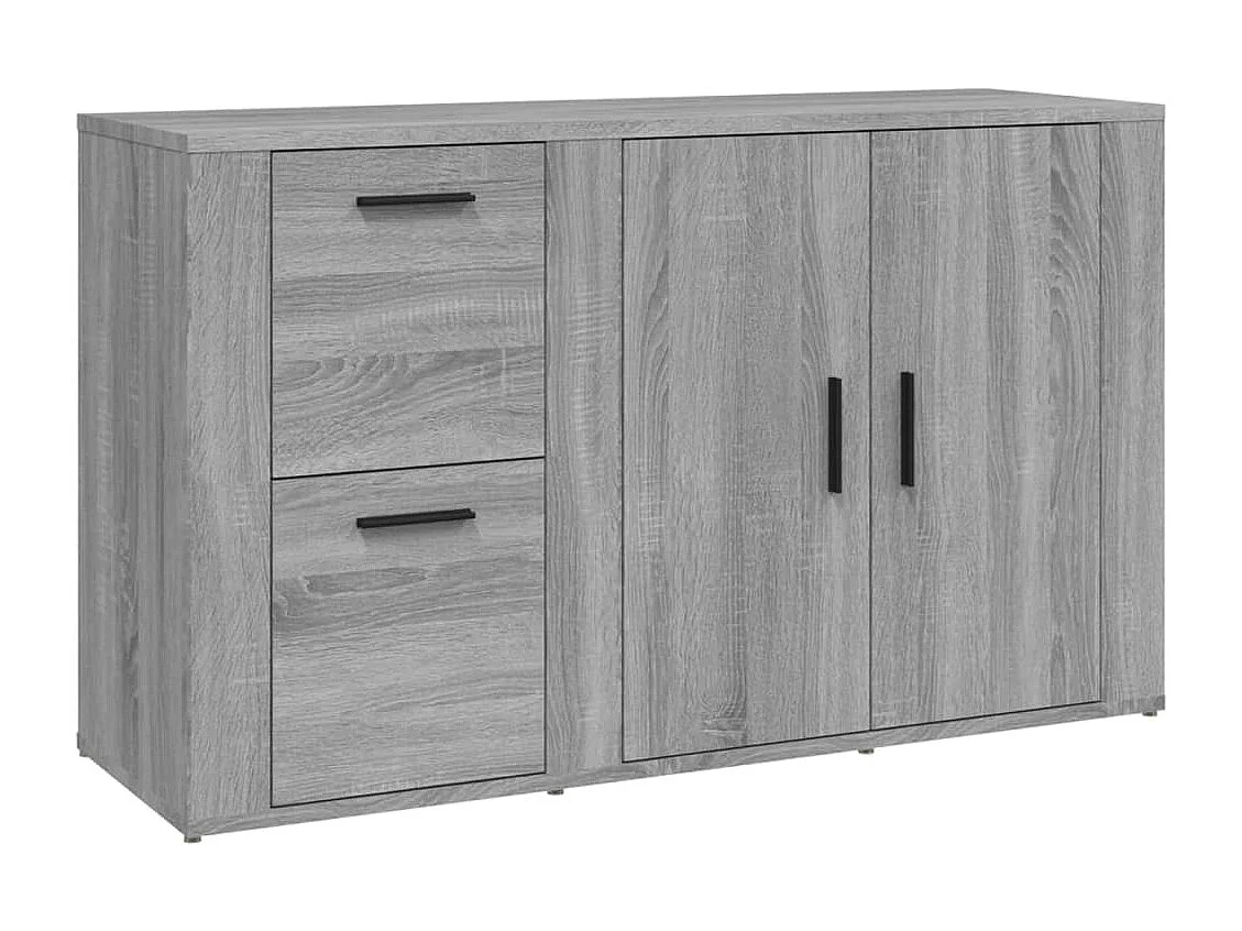Aparador de madera contrachapada gris Sonoma 100x33x59,5 cm
