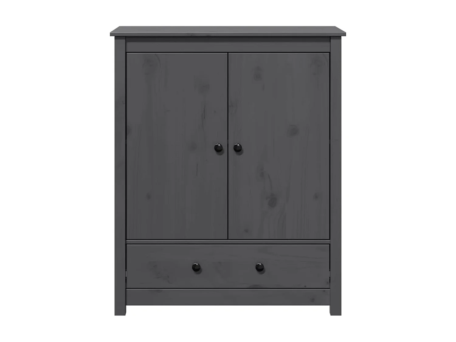 Buffet Gris 83x41,5x100 cm Bois massif de pin