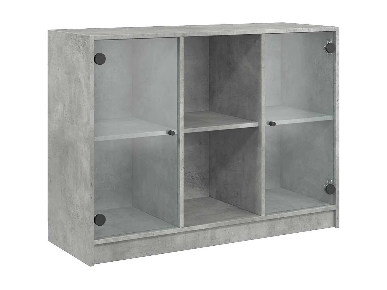 Credenza Grigio Cemento 102x37x75,5 cm in Legno Multistrato