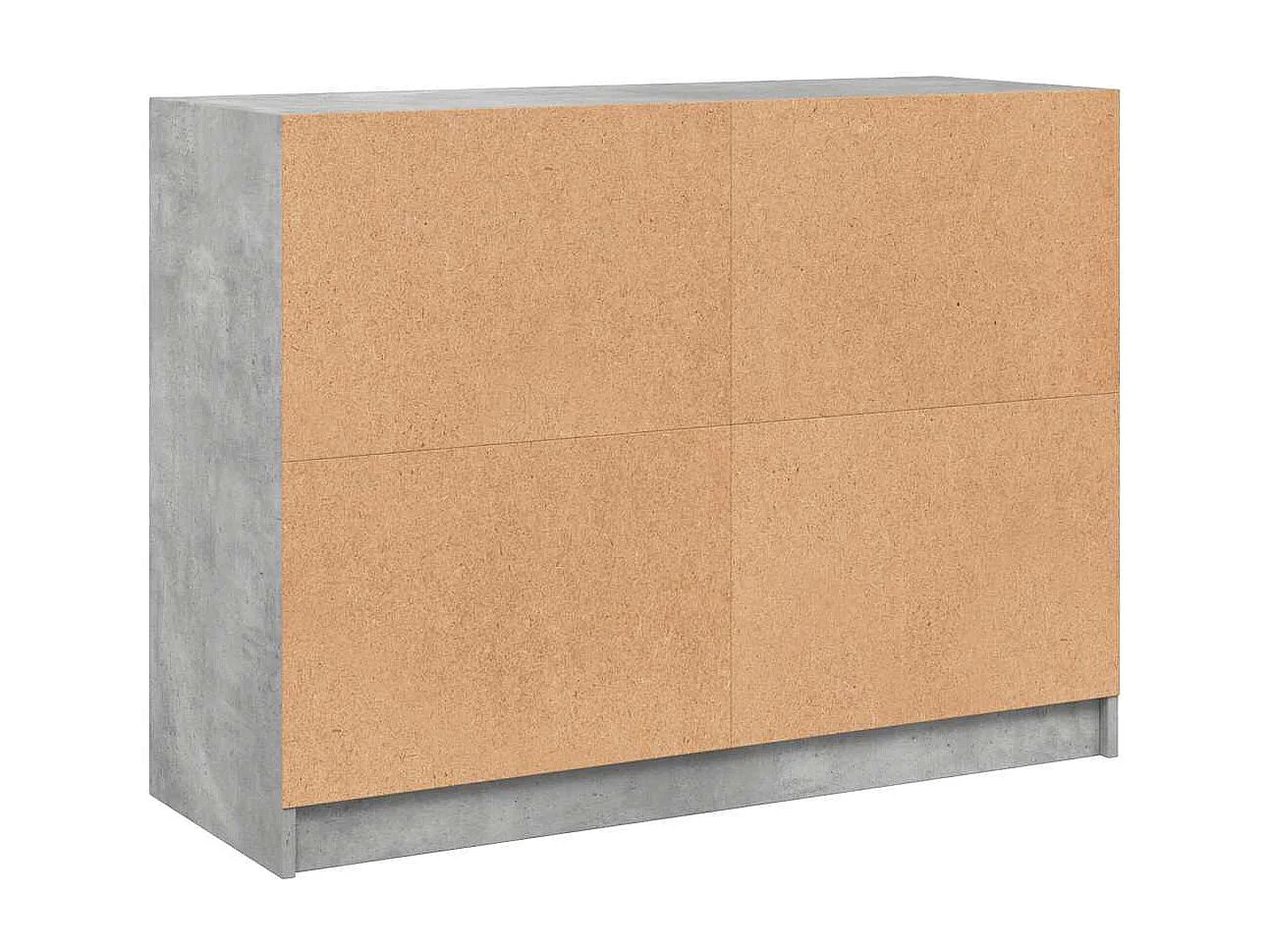 Credenza Grigio Cemento 102x37x75,5 cm in Legno Multistrato