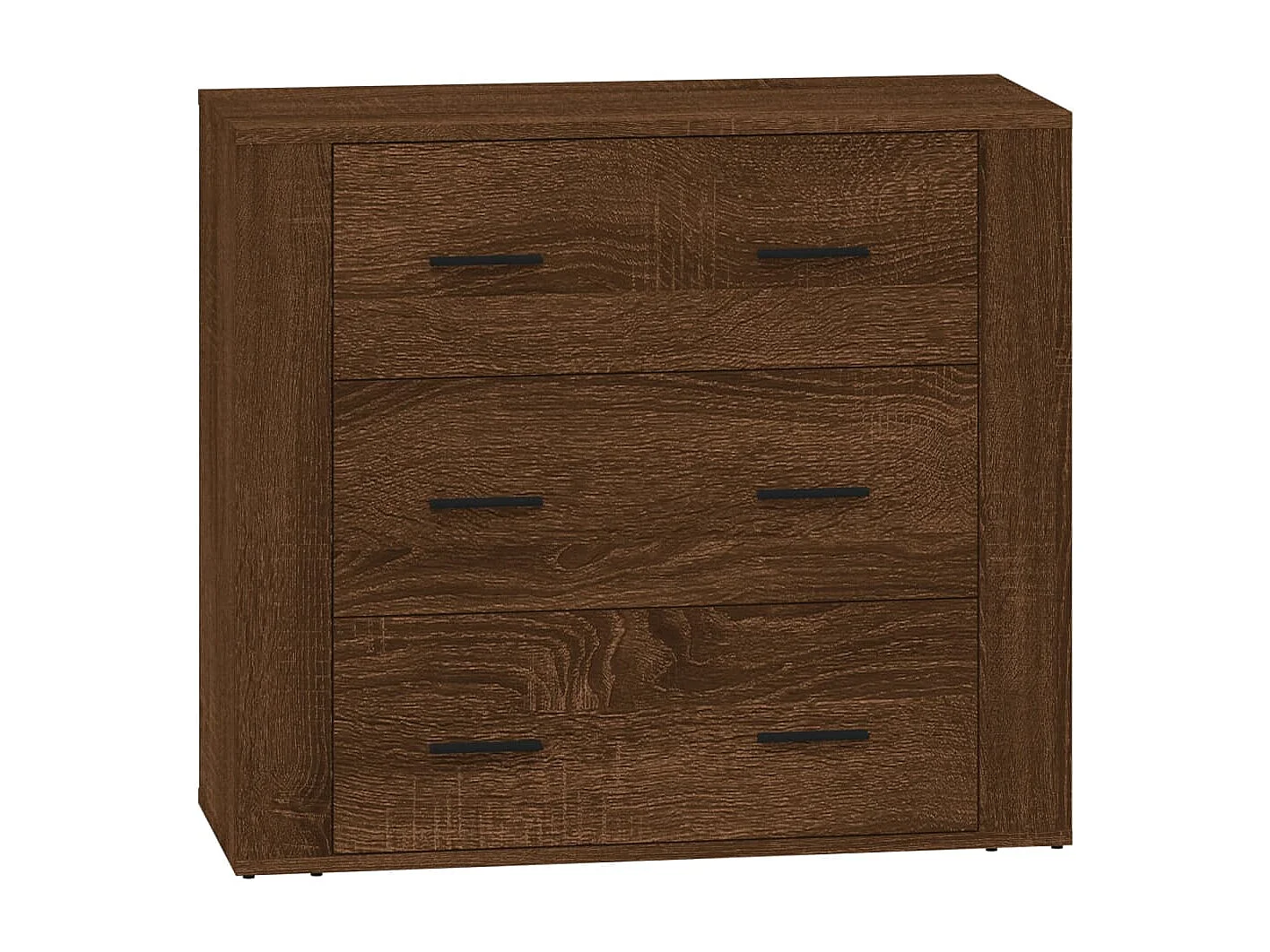 Aparadores 2 piezas madera contrachapada marrón roble