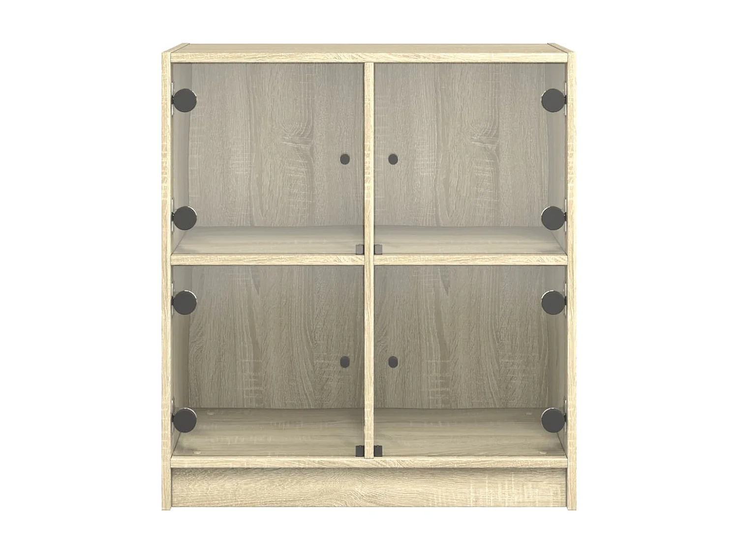 Armoire latérale avec portes en verre chêne sonoma 68x37x75,5cm