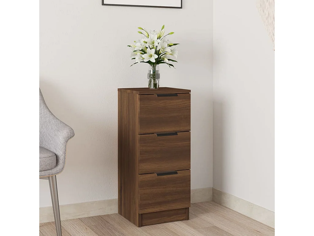 Buffet Chêne marron 30x30x70 cm Bois d'ingénierie