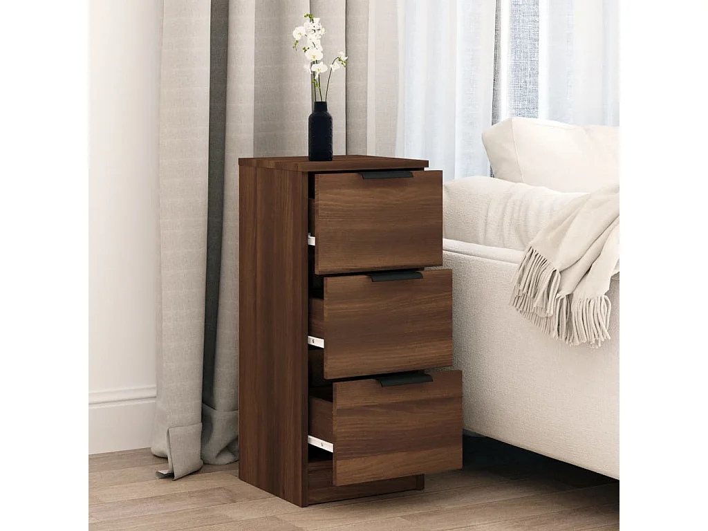 Buffet Chêne marron 30x30x70 cm Bois d'ingénierie