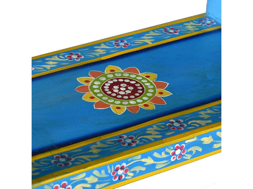 Aparador con cajones madera de mango turquesa pintado a mano