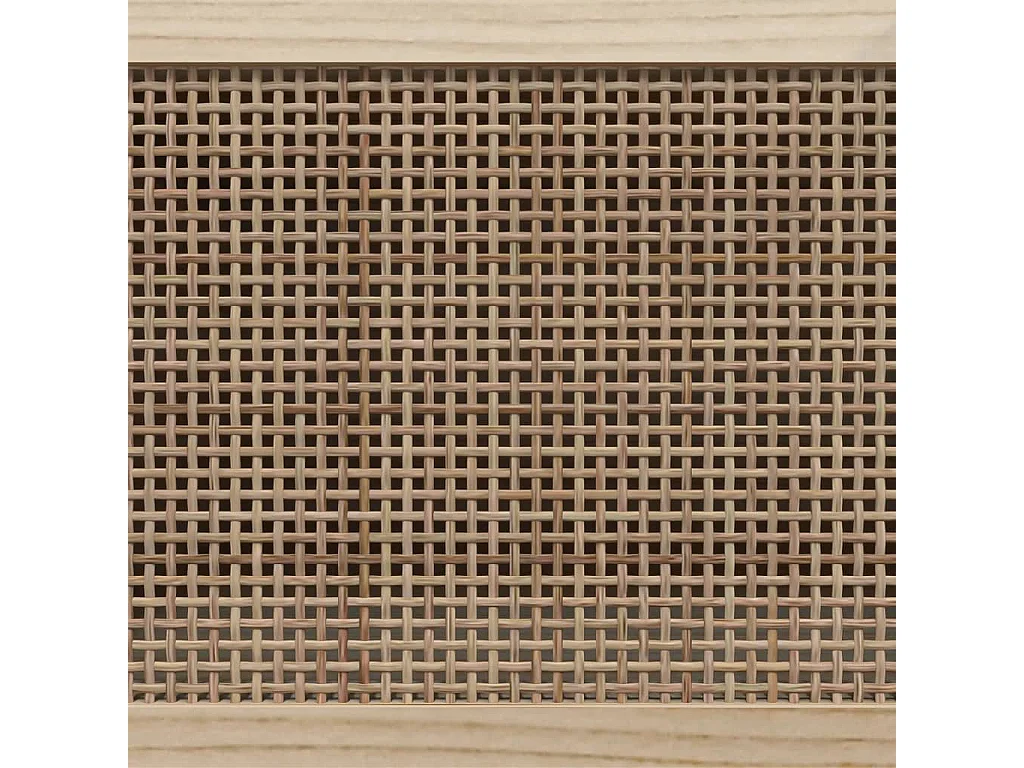 Aparador 60x30x70 cm pinho maciço/vime natural preto