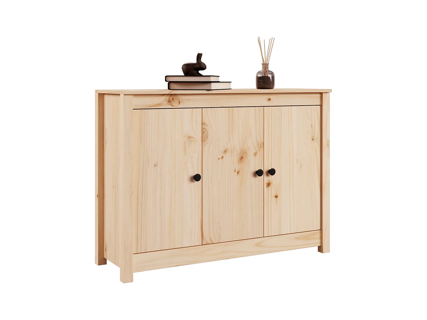 Aparador de madera maciza de pino 110x35x74 cm