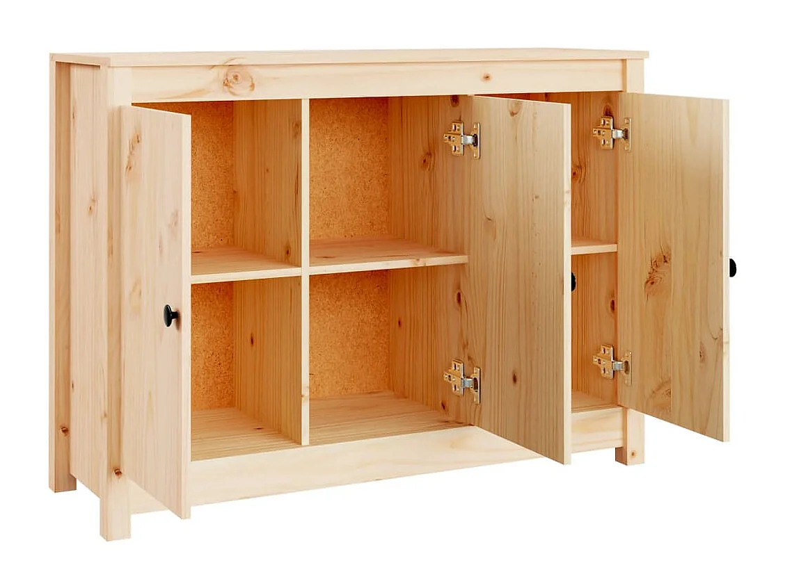Aparador de madera maciza de pino 110x35x74 cm