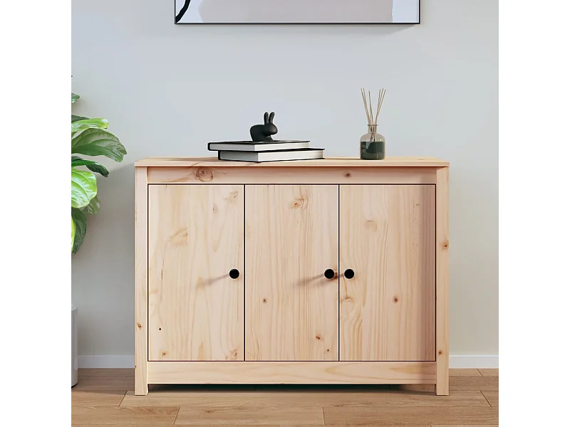 Credenza 100x35x74 cm in Legno Massello di Pino