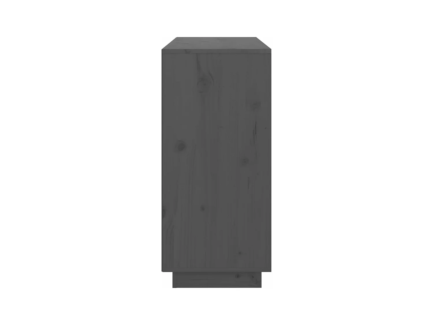 Aparador de madera maciza de pino gris 111x34x75 cm