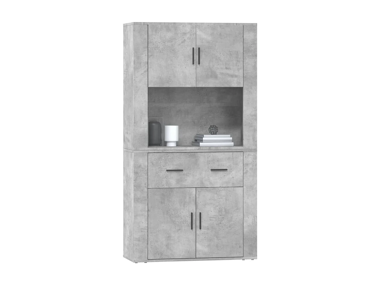 Aparador alto madera contrachapada gris hormigón