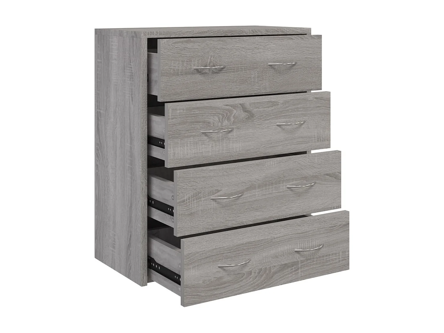 Kommode mit 4 Schubladen 60x30,5x71 cm Grau Sonoma