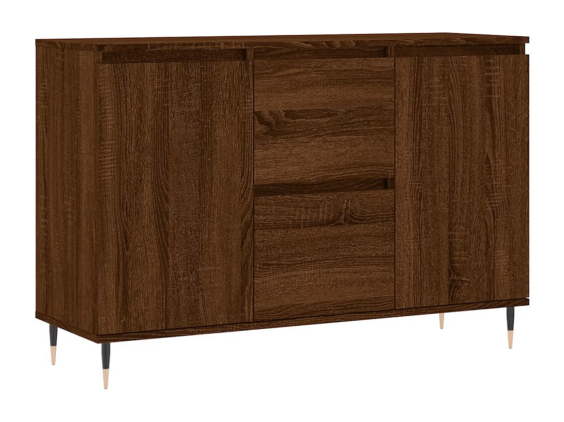 Sideboard Braun Eichen-Optik 104x35x70 cm Holzwerkstoff