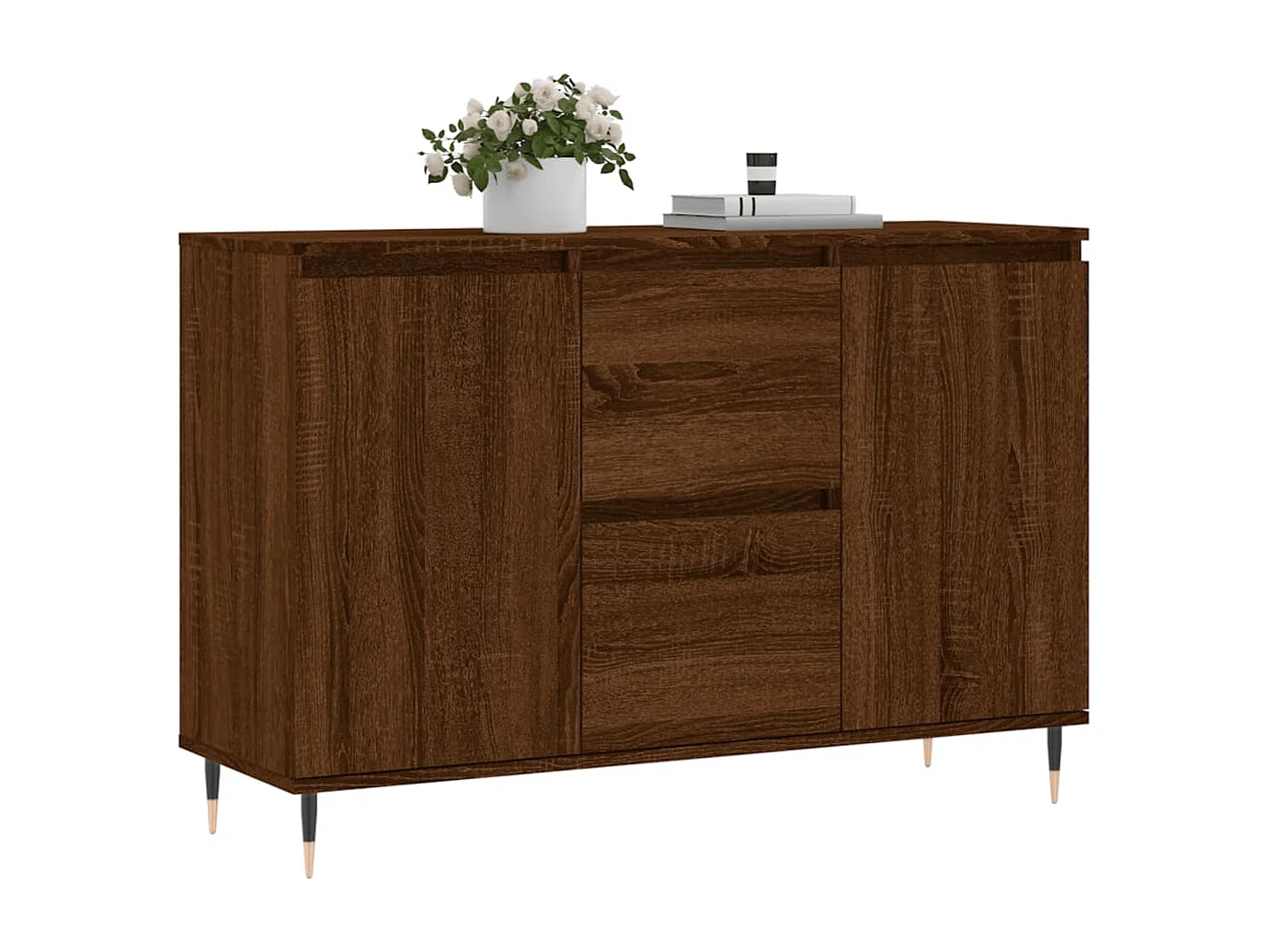 Sideboard Braun Eichen-Optik 104x35x70 cm Holzwerkstoff