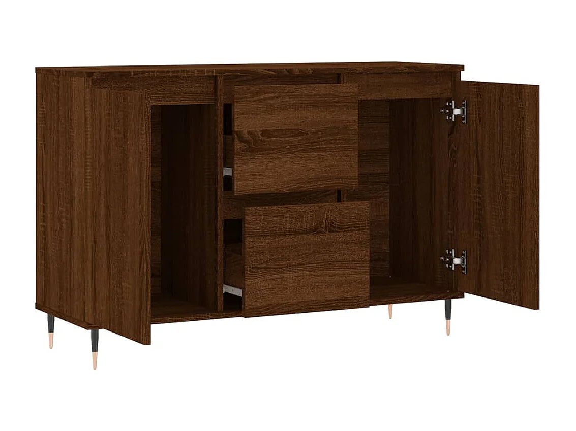 Sideboard Braun Eichen-Optik 104x35x70 cm Holzwerkstoff