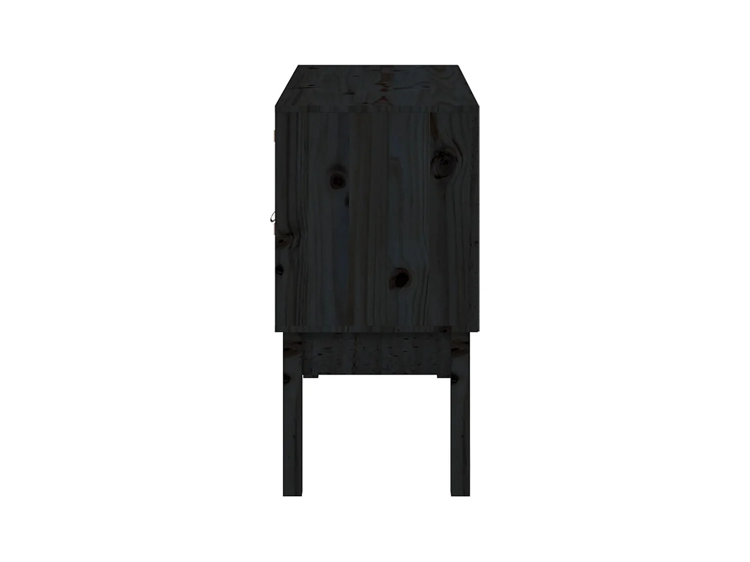 Aparador madera maciza de pino negro 110x40x78 cm