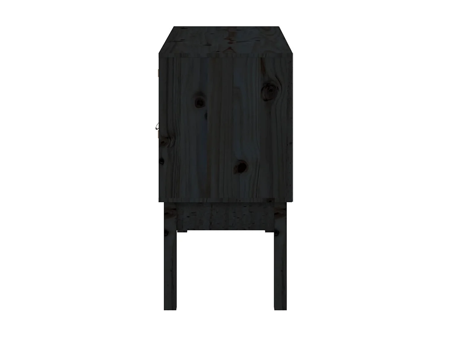 Buffet Noir 110x40x78 cm Bois massif de pin