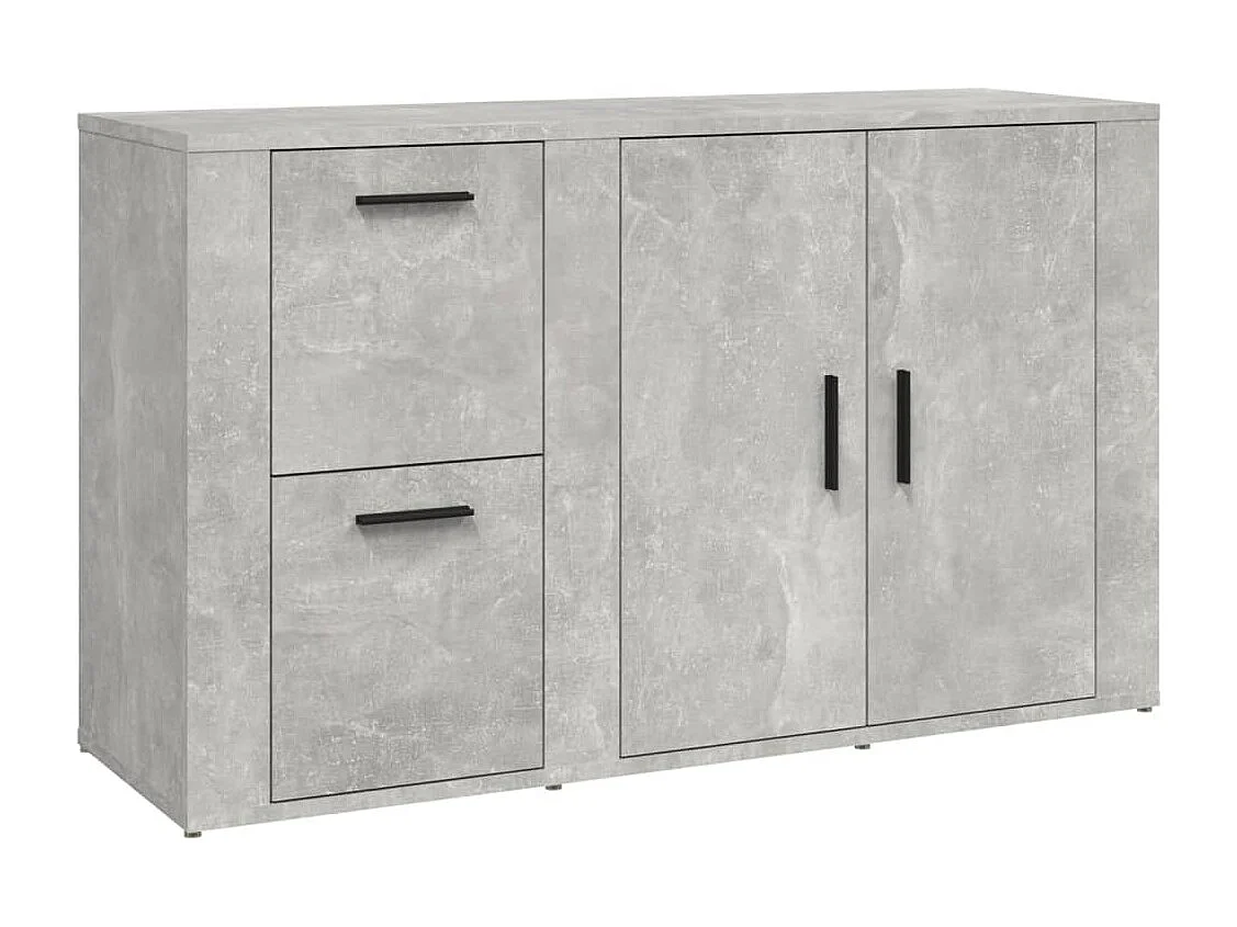 Credenza Grigio Cemento 100x33x59,5 cm in Legno Multistrato