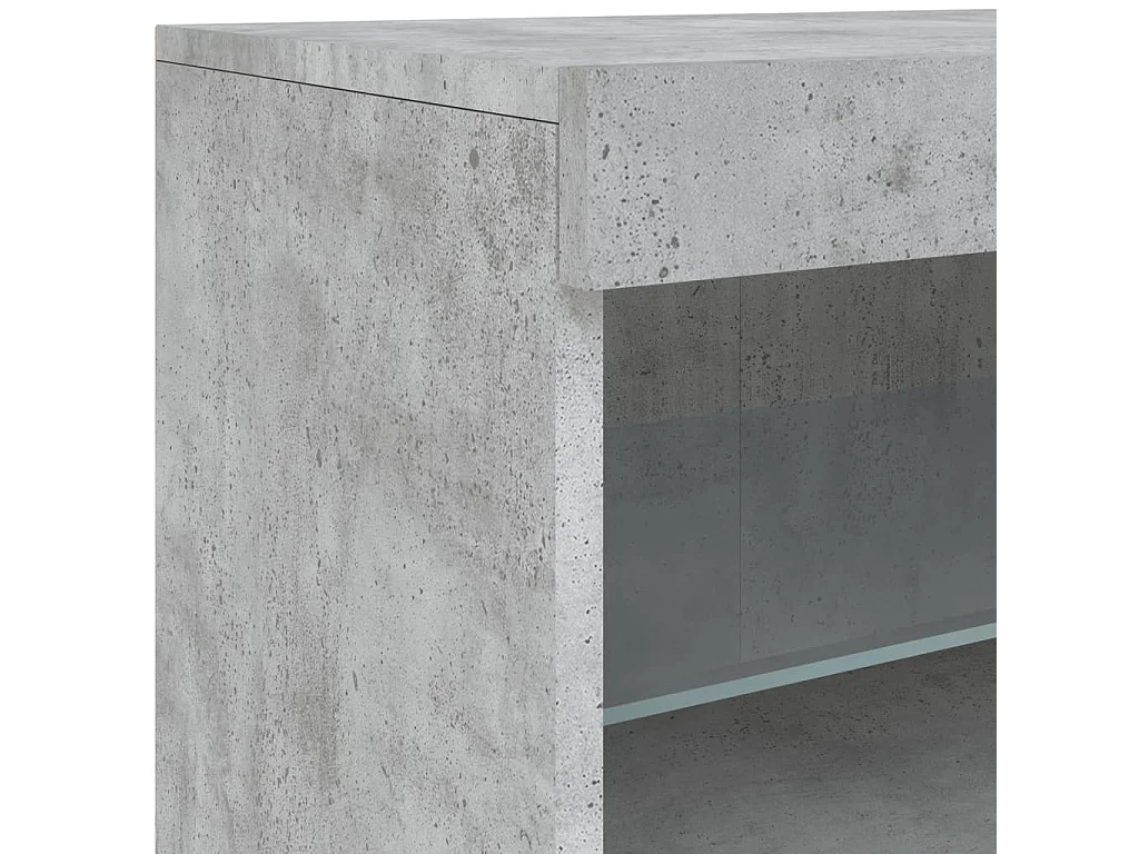 Sideboard mit LED-Leuchten Betongrau 181,5x37x67 cm