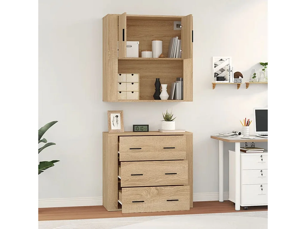 Highboard Sonoma-Eiche Holzwerkstoff