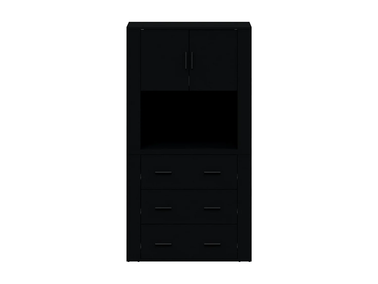 Aparador alto madera contrachapada negro