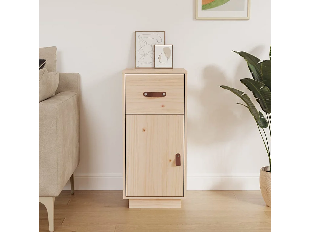 Credenza 34x40x75 cm in Legno Massello di Pino