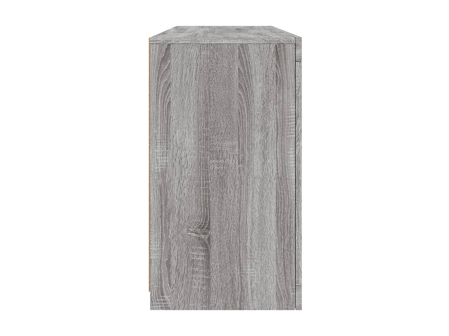 Aparador con luces LED gris Sonoma 142,5x37x67 cm