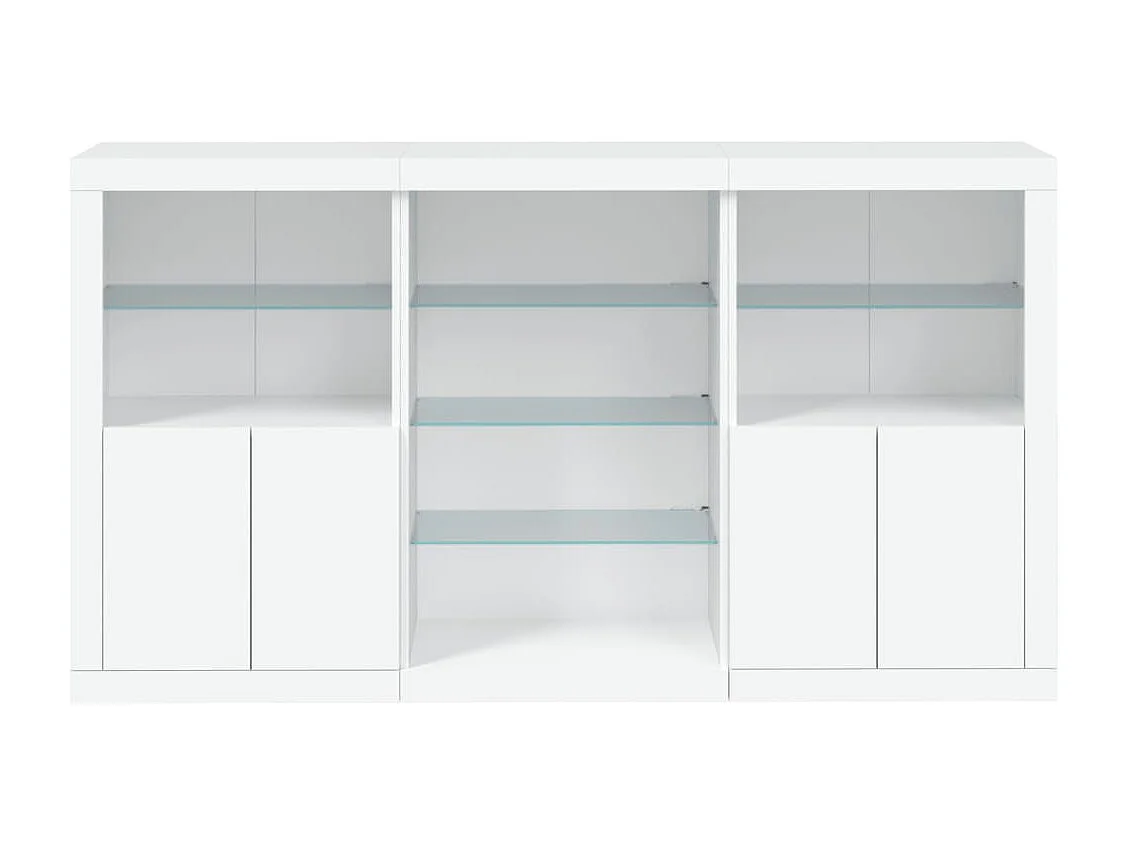 Aparador com luzes LED 181,5x37x100 cm branco