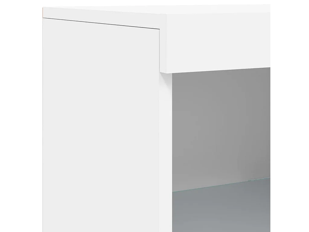 Aparador com luzes LED 181,5x37x100 cm branco