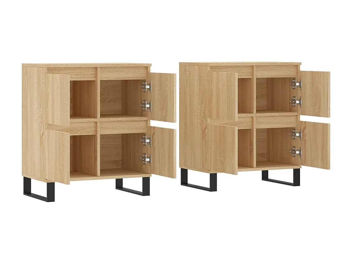 Sideboards 2 Stk. Sonoma-Eiche Holzwerkstoff