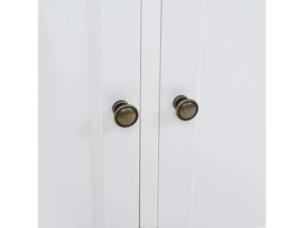 Aparador com 3 portas em MDF e madeira de pinho 105x35x77,5 cm