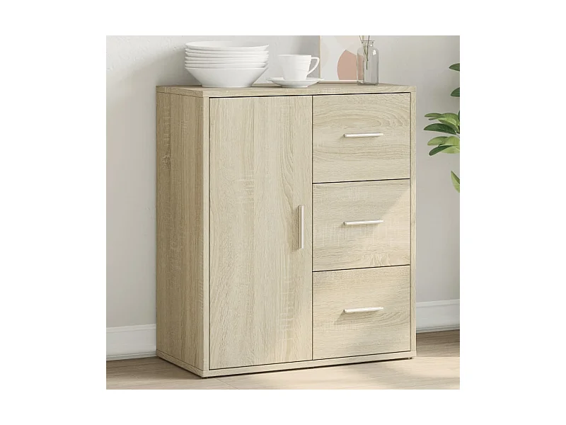 Buffet chêne sonoma 60x31x70 cm bois d'ingénierie