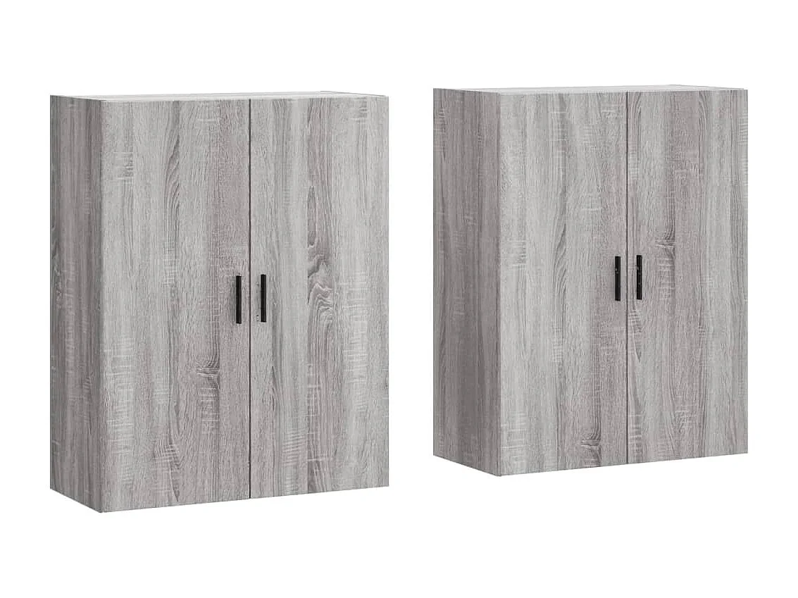 Armoires murales 2 pcs sonoma gris 69,5x34x90 cm